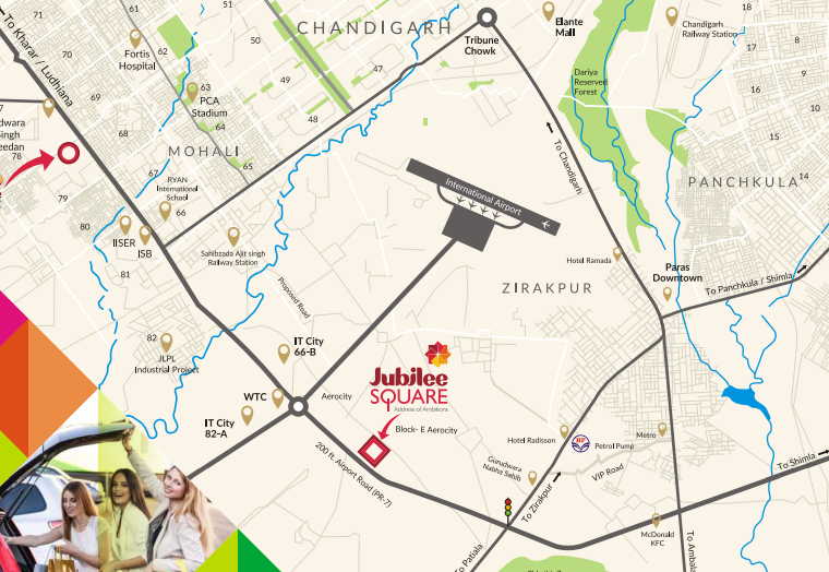 location map Jubilee Square