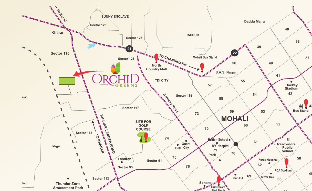 location maps: leela orchid greens