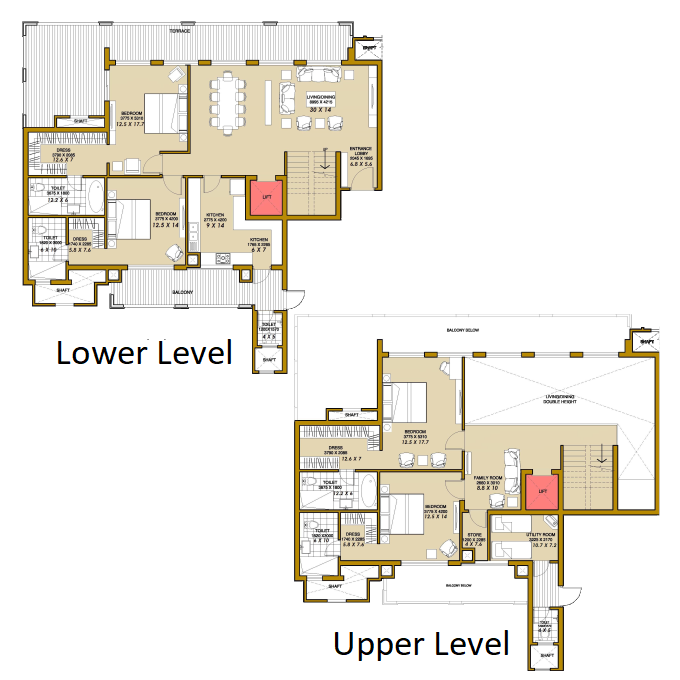 penthouse floor plan- ATS Mohali Casa España