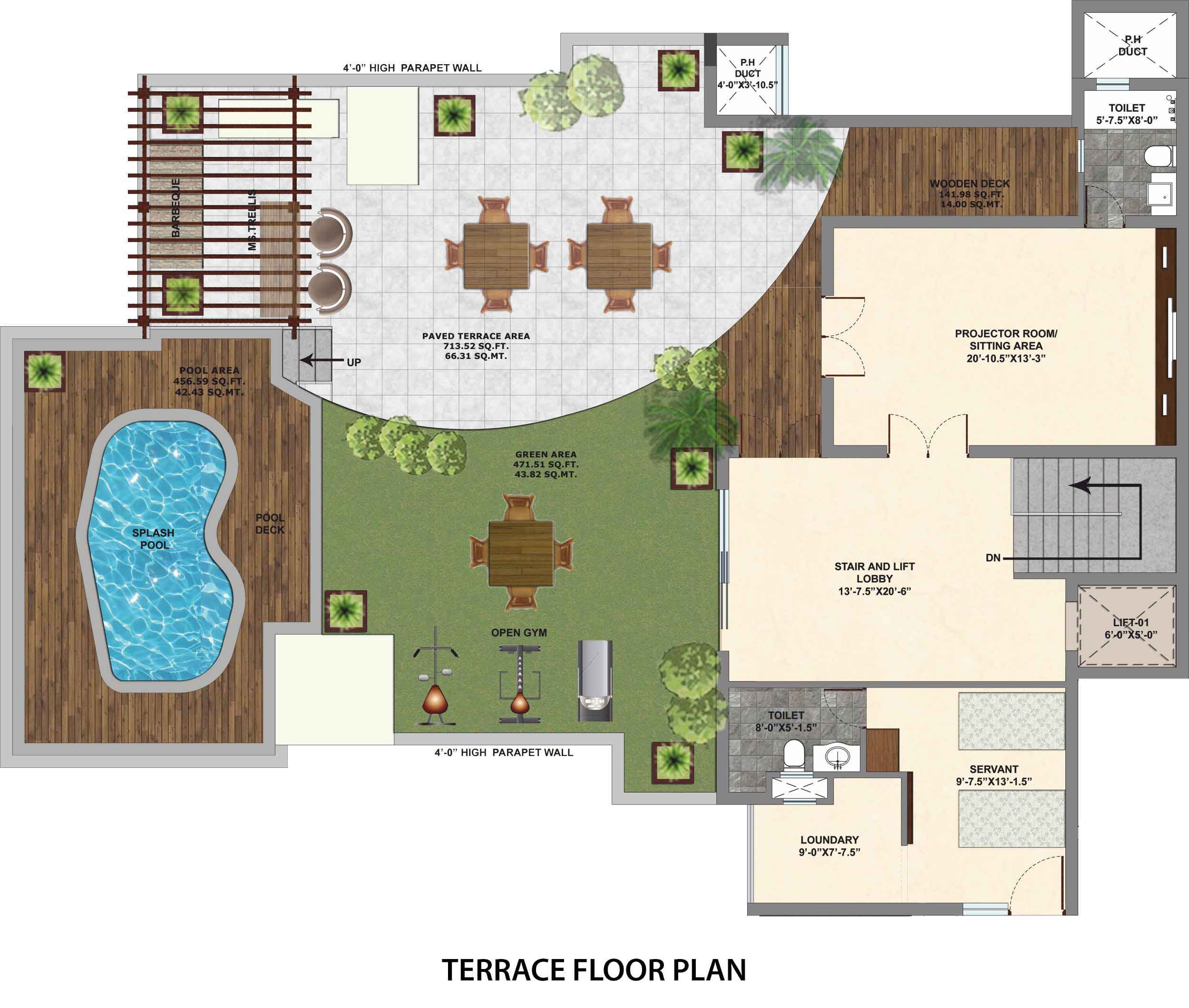 terrace floor plan- Marbella Grand