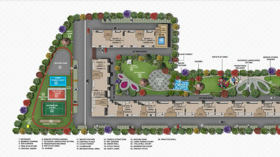 Site Plan of The Ananta Aspire