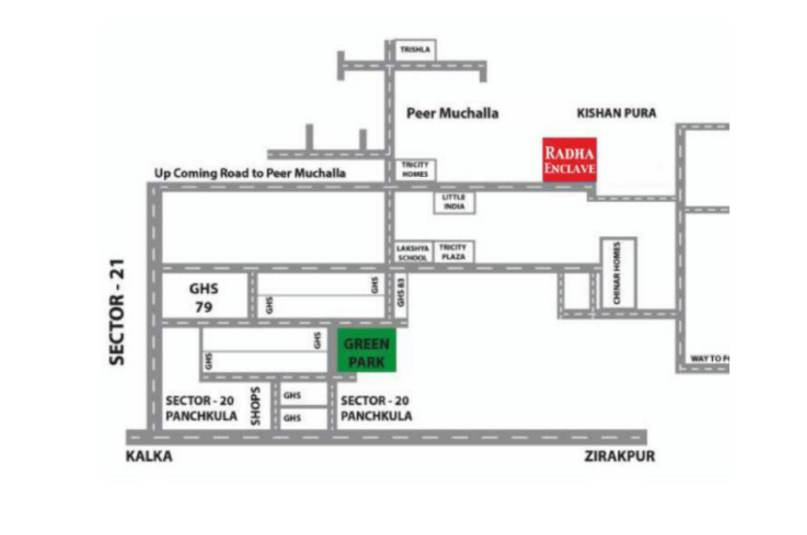 Jaivee Radha Enclave: Location Map