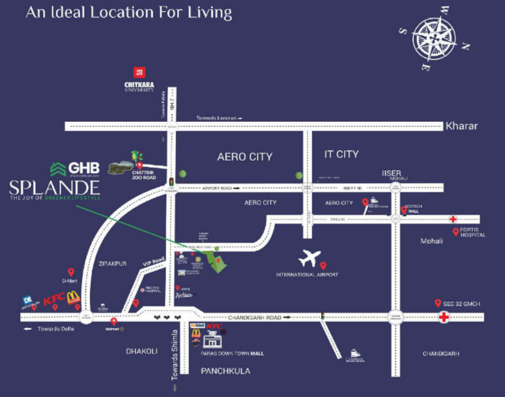 GHB Splande Location map