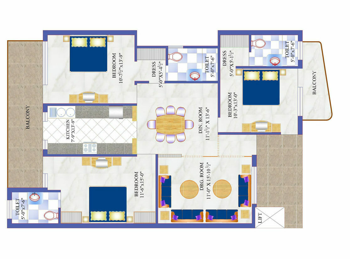 Floor Plan of Motia Heights