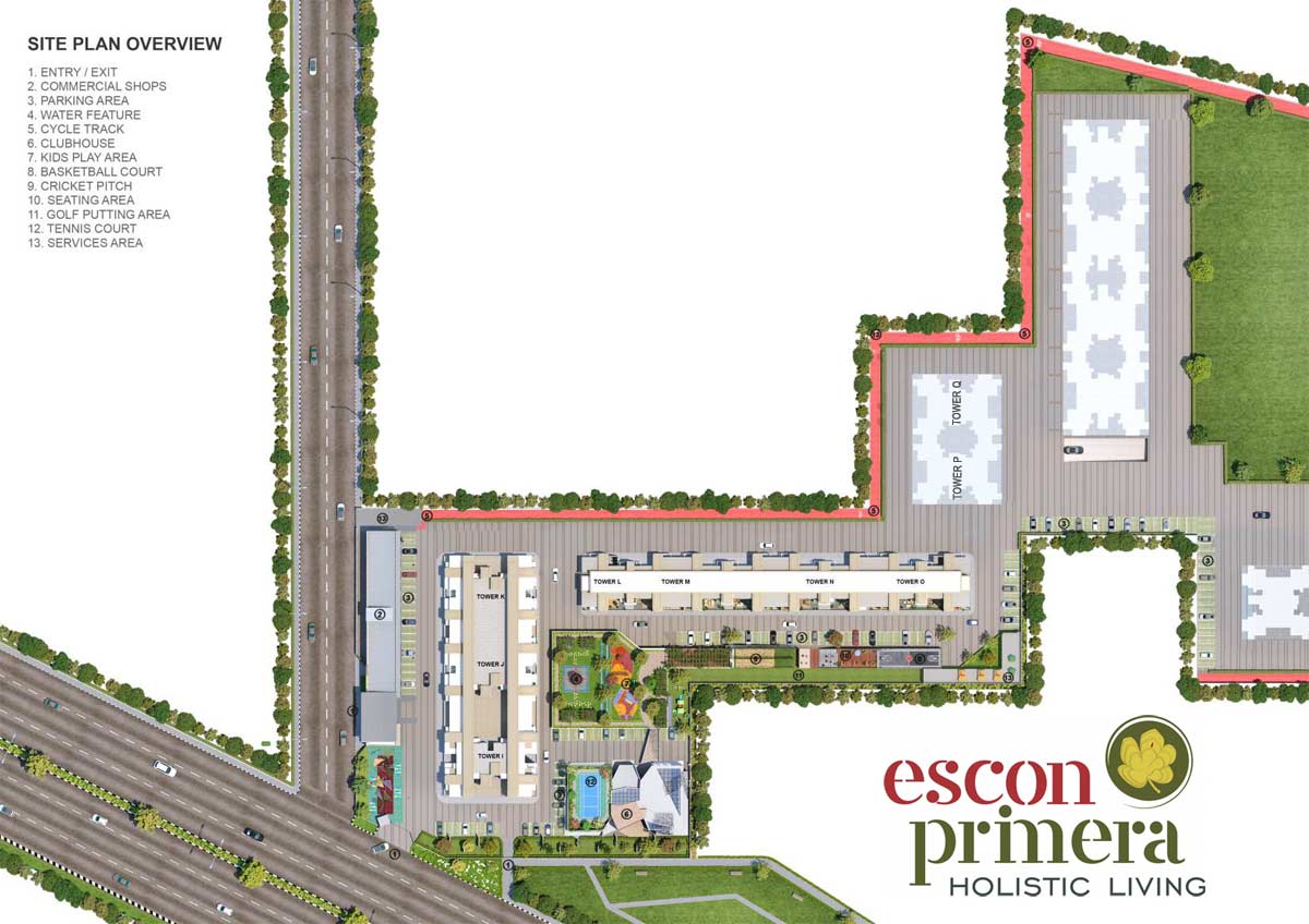 Site Plan at Escon Primera